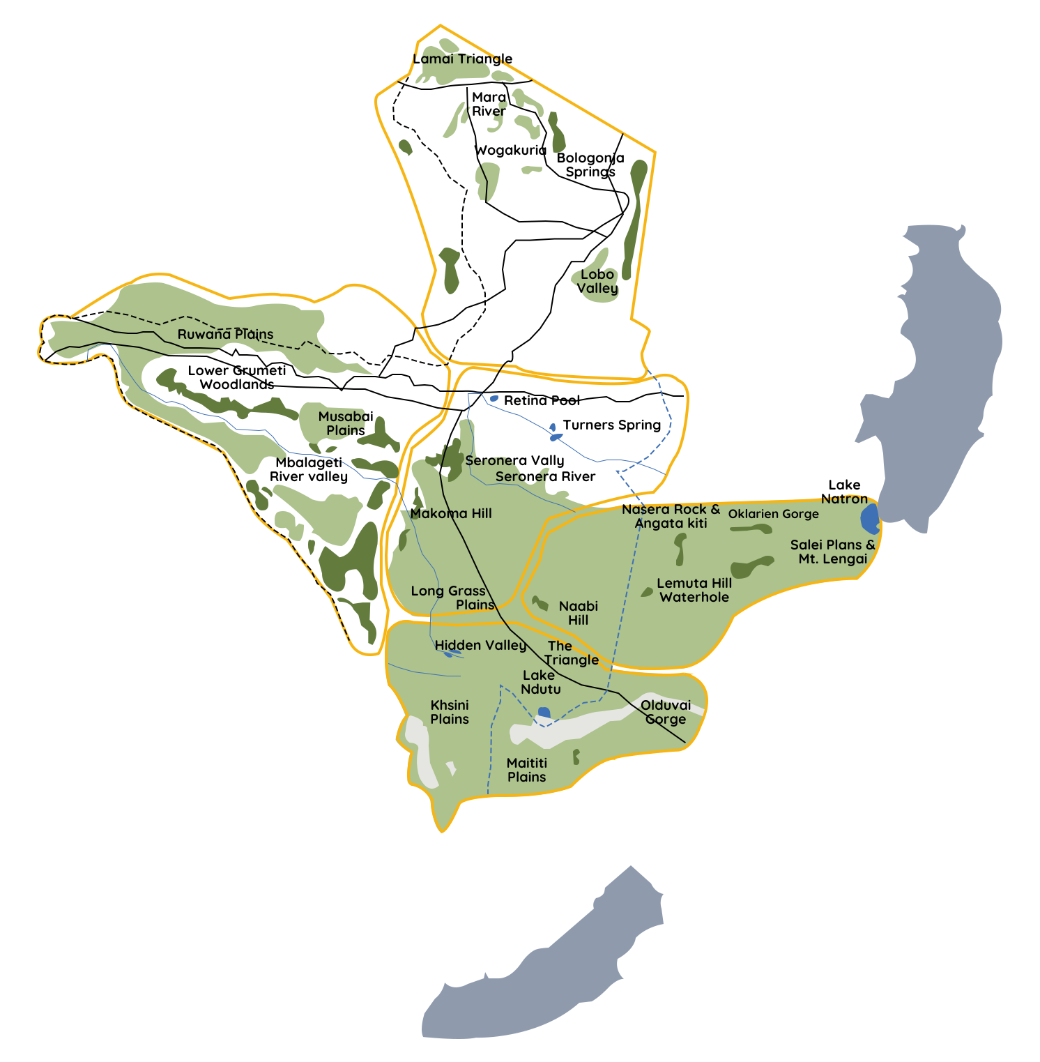Serengeti National Park Map